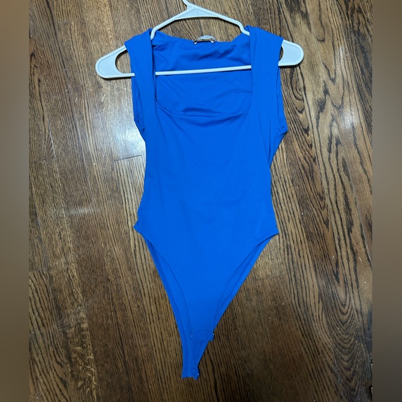 Zara Square Neck Bodysuit in Blueish - Small - Picture 2 of 3